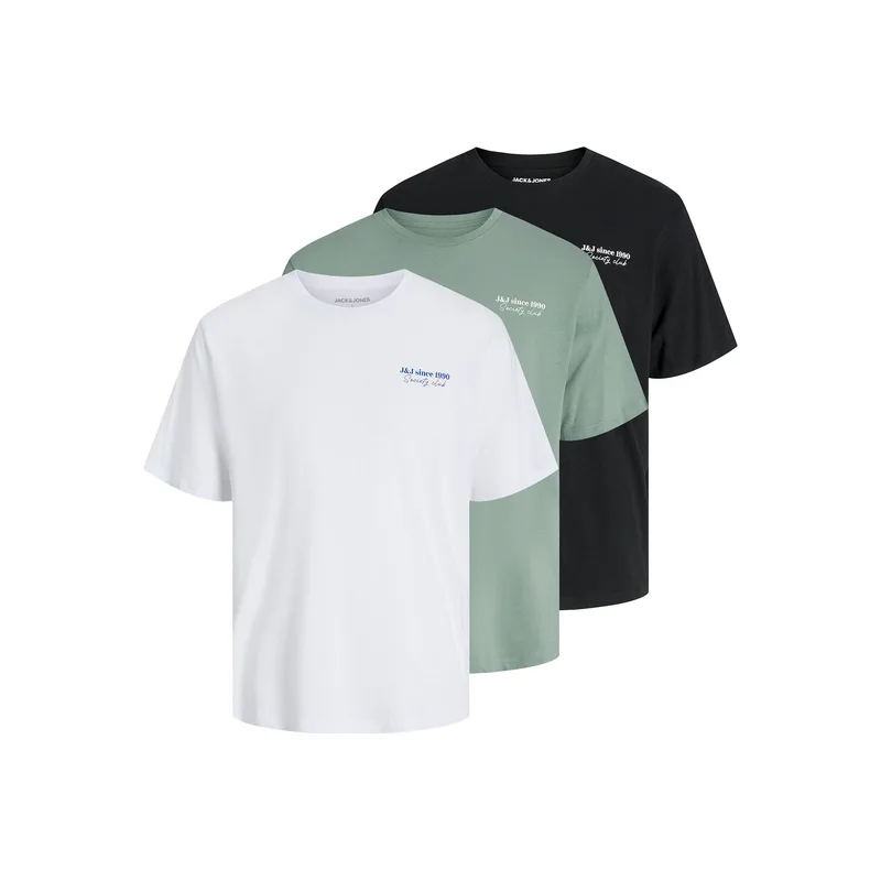 Jack & Jones Σετ t-shirts Ninety 12288312 Έγχρωμο Relaxed Fit