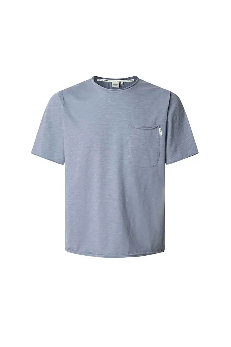 Pepe Jeans ανδρικό T-shirt μονόχρωμο Regular Fit - PM509765 Μπλε