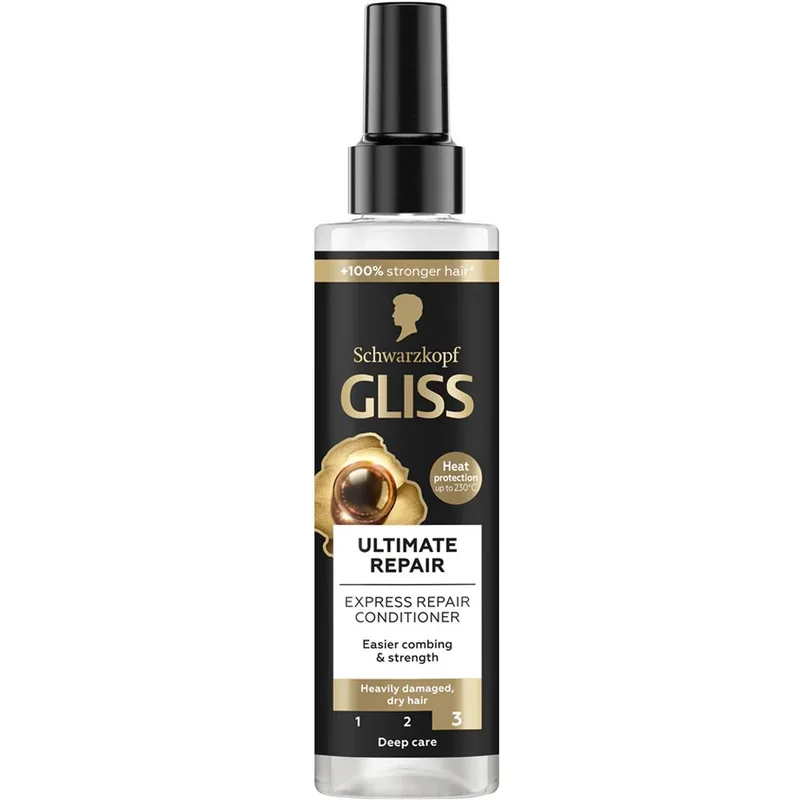 Schwarzkopf Gliss Ultimate Repair Leave In Conditioner Spray Αναζωογονητικό Μαλακτικό Spray Χωρίς Ξέβγαλμα για Ξηρά & Κατεστραμμένα Μαλλιά 200ml