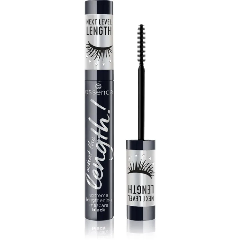 essence What The Length! μάσκαρα για επιμήκυνση των βλεφαρίδων απόχρωση 01 Black 10 ml