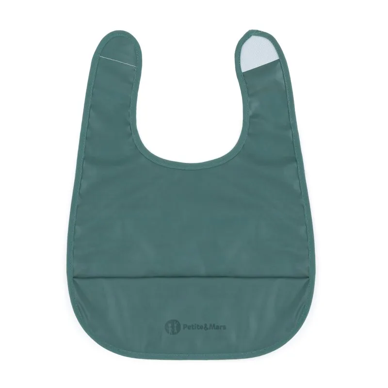 Petite&Mars PU Nate 6m+ σαλιάρα Misty Green 1 τμχ