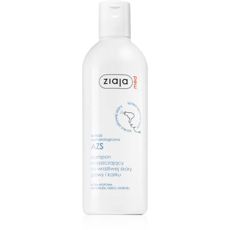 Ziaja Med Atopic Dermatitis Care απαλό καθαριστικό σαμπουάν για ευαίσθητο δέρμα της κεφαλής 300 ml