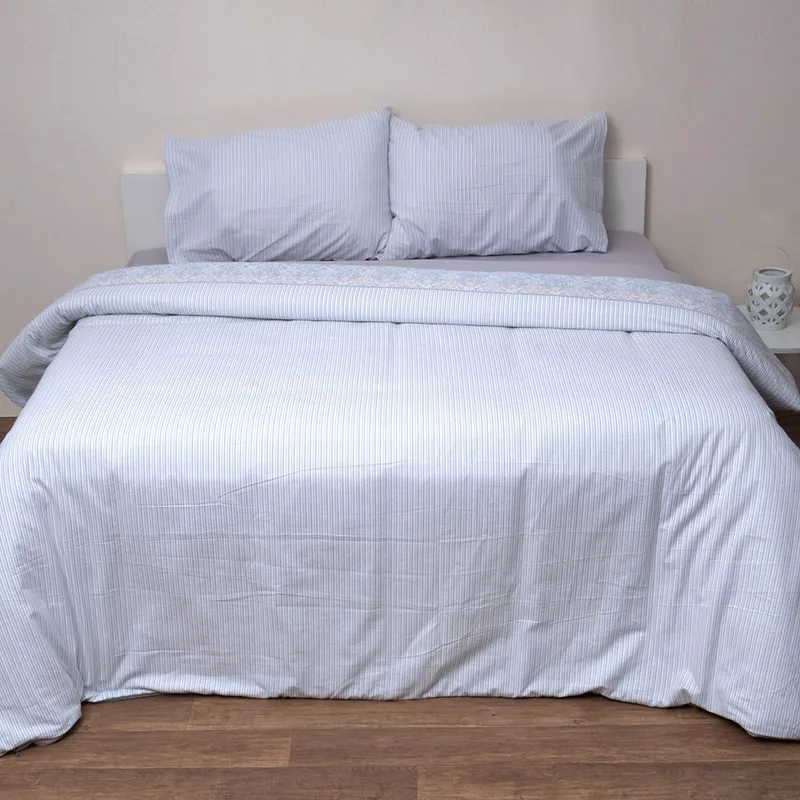 Παπλωματοθήκη Φανελένια Υπέρδιπλη 220X240 Viopros 2550 Γκρι (220x240)