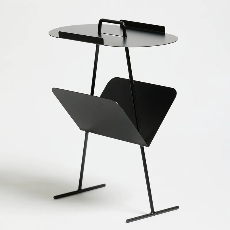 Βοηθητικό Τραπεζάκι Goddy - Black 438Ctf1104 (44x54x22,5 cm)