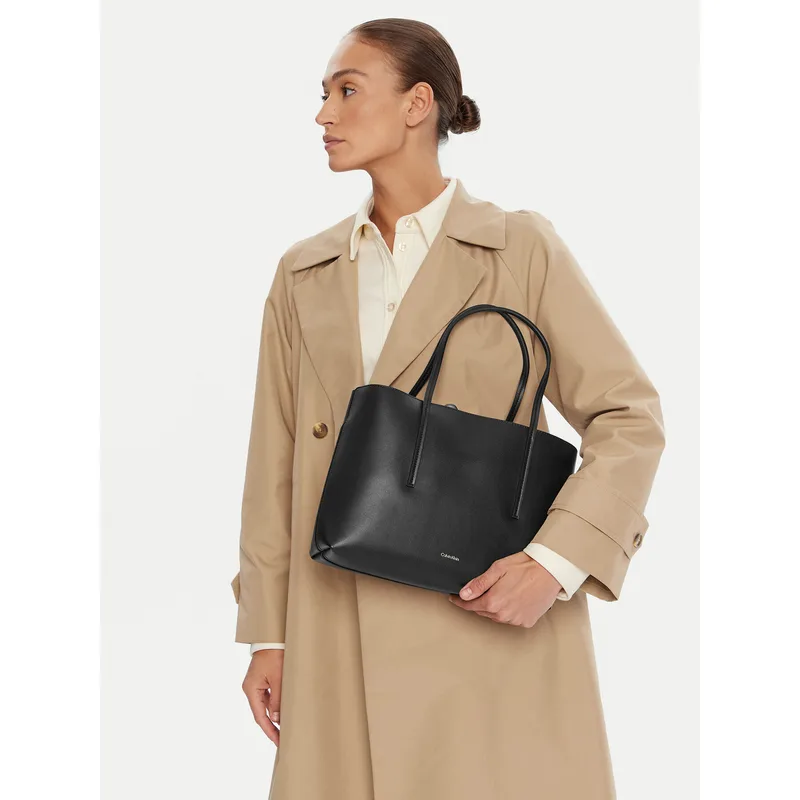 Τσάντα Calvin Klein Foil Logo Small Tote LV04F3275G Μαύρο