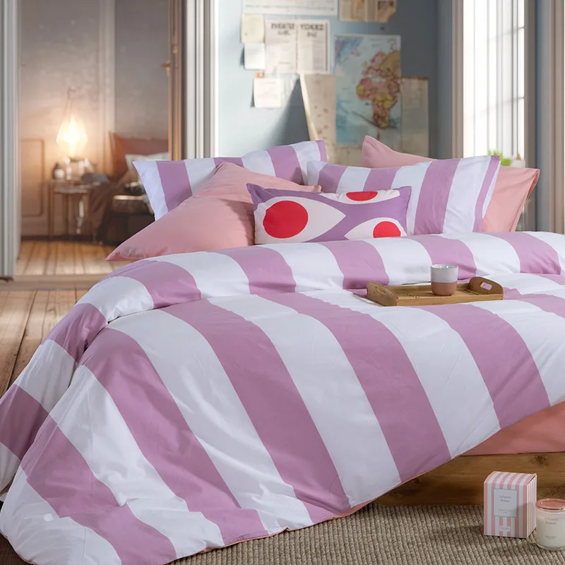 Σεντόνια Μονά (Σετ)170X270 Nef Nef Casual Vertia Mauve Χωρίς Λάστιχο (170x270)