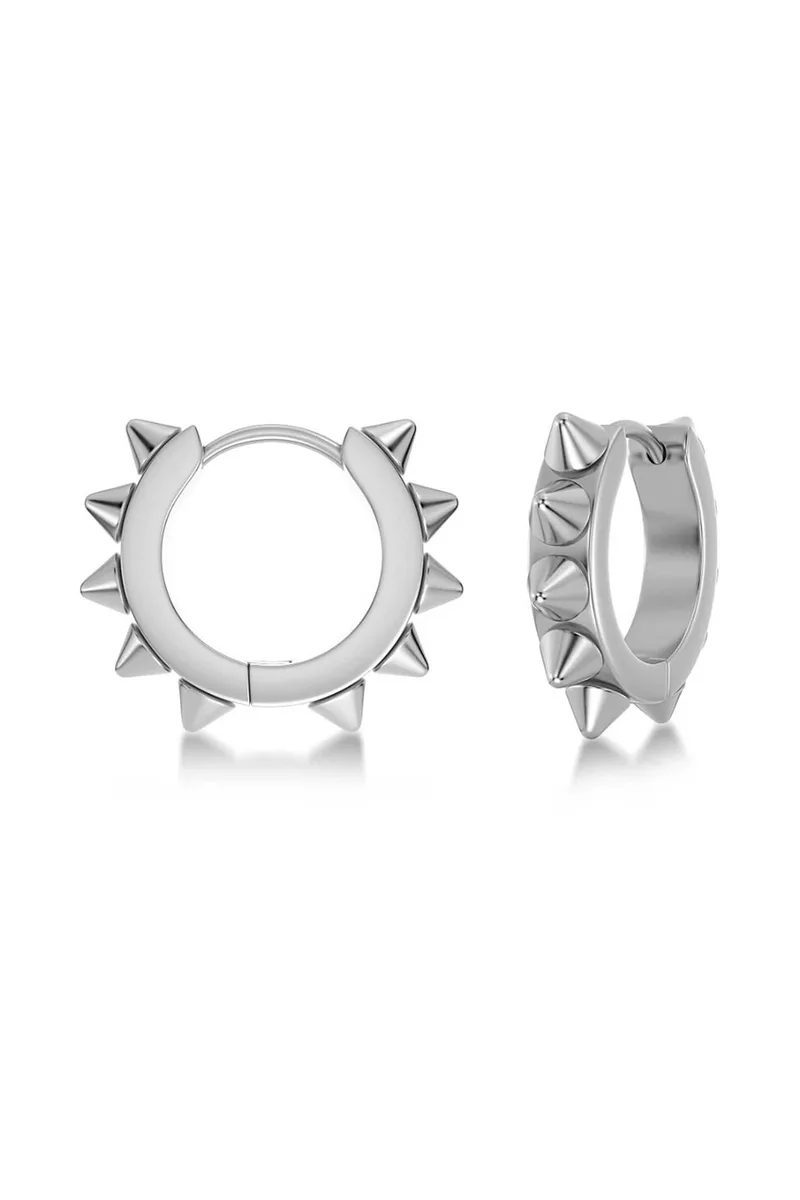 EDBLAD γυναικεία σκουλαρίκια "Peak Hoops Icon Steel" (L) - 127222