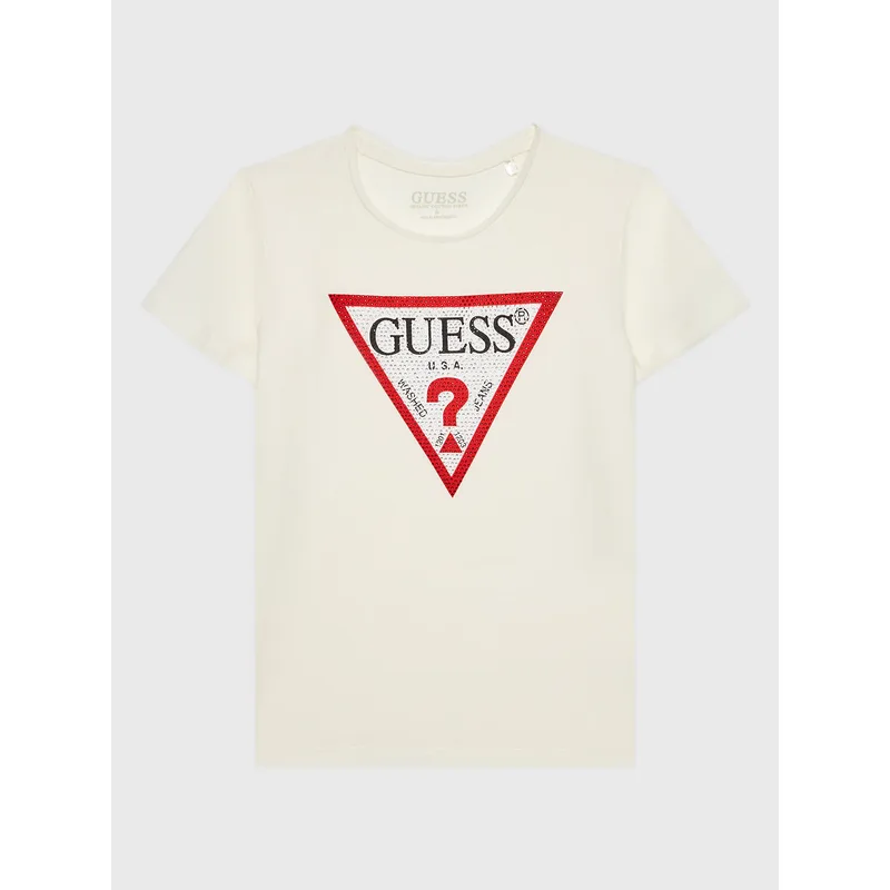 Guess T-Shirt J2YI51 K6YW1 Εκρού Regular Fit