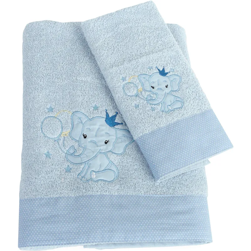 Παιδικές Πετσέτες Σετ 2τμχ Dimcol Elephant 46 Blue