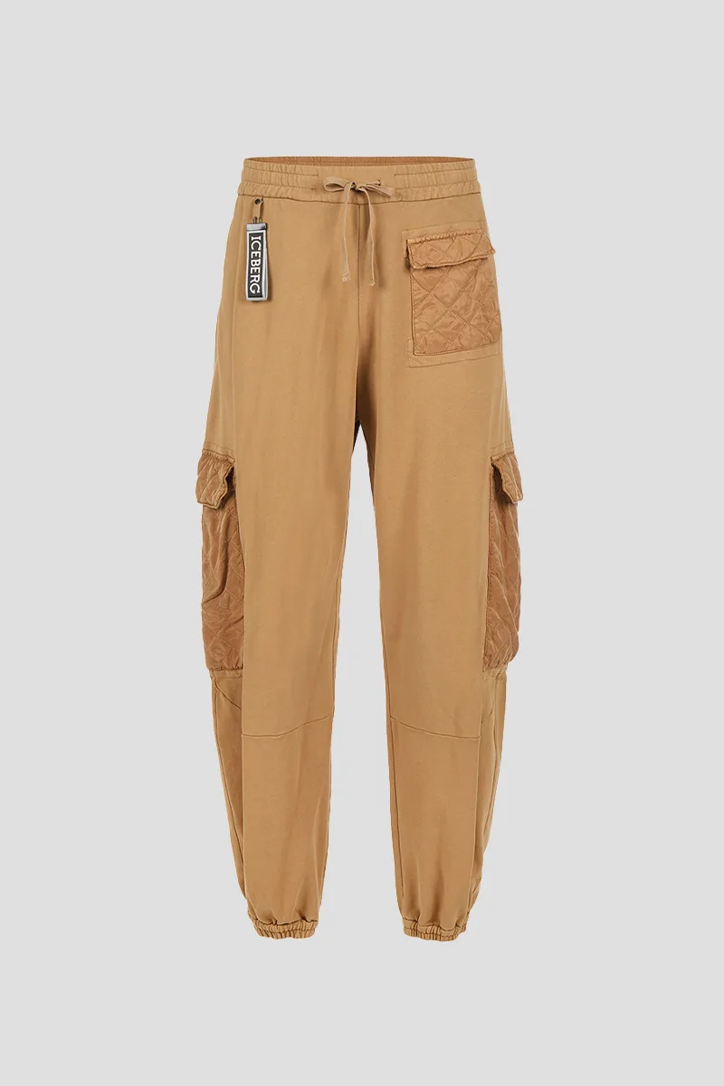 ICEBERG Ανδρικό Μπεζ Camel Oversize Sweat Pants