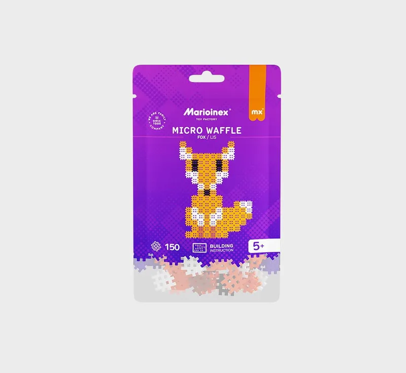 Παιχνίδι με τουβλάκια Marioinex Micro Waffle - Fox (150 τμχ.)