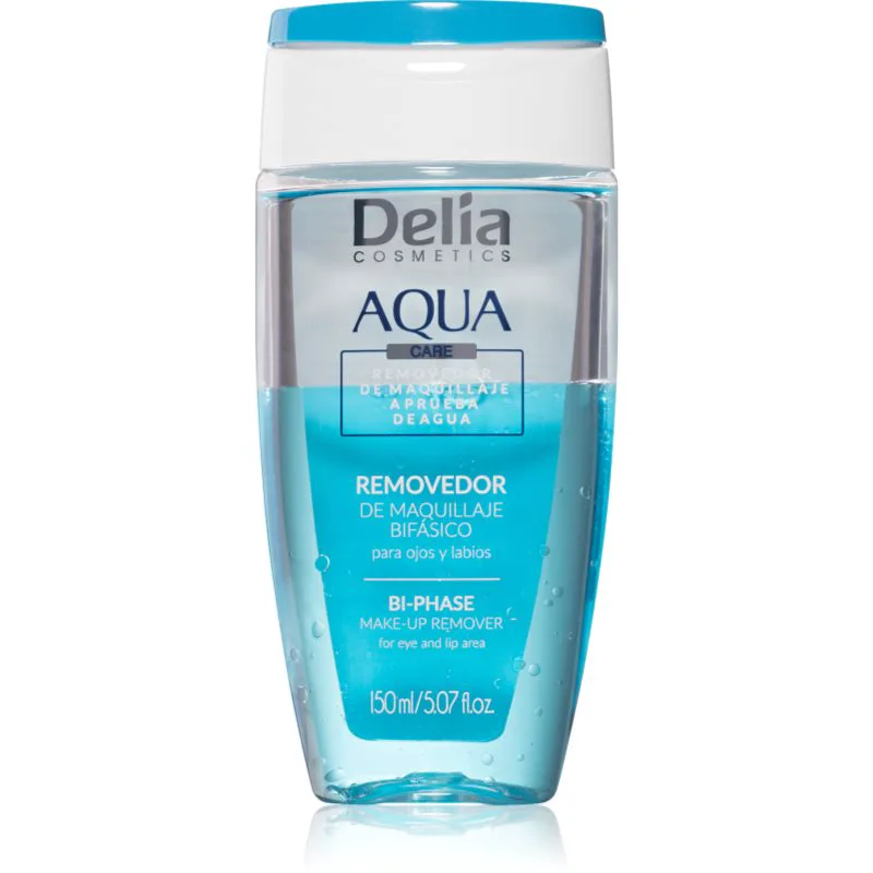 Delia Cosmetics Aqua διφασικό ντεμακιγιάζ για τη περιοχή ματιών και χειλιών 150 ml
