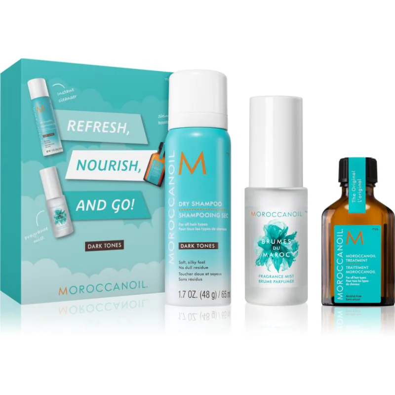 Moroccanoil Refresh, Nourish, and Go! (Dark Tones) Σετ για σκούρα μαλλιά για γυναίκες