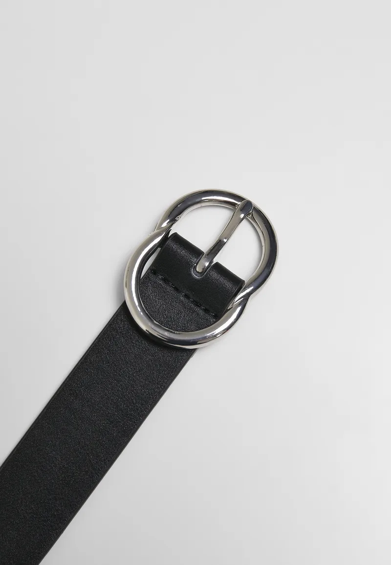 Small Ring Buckle Belt Urban Classics TB5212-02499 black/silver