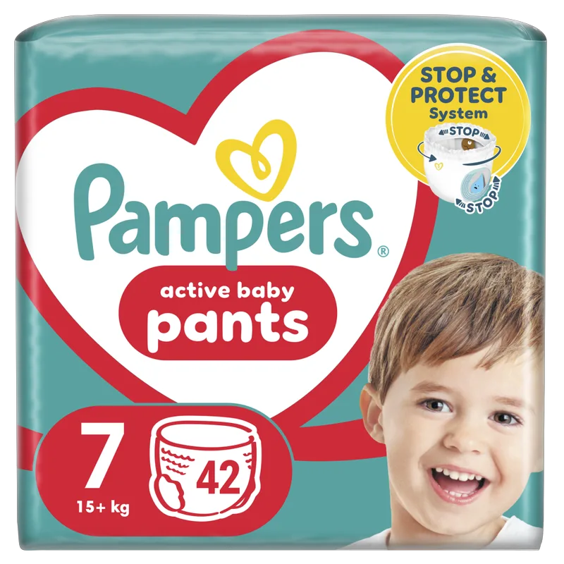 Πάνες Pampers Active Baby Pants Jumbo Plus Pack Νο7 (17+kg) 42τμχ