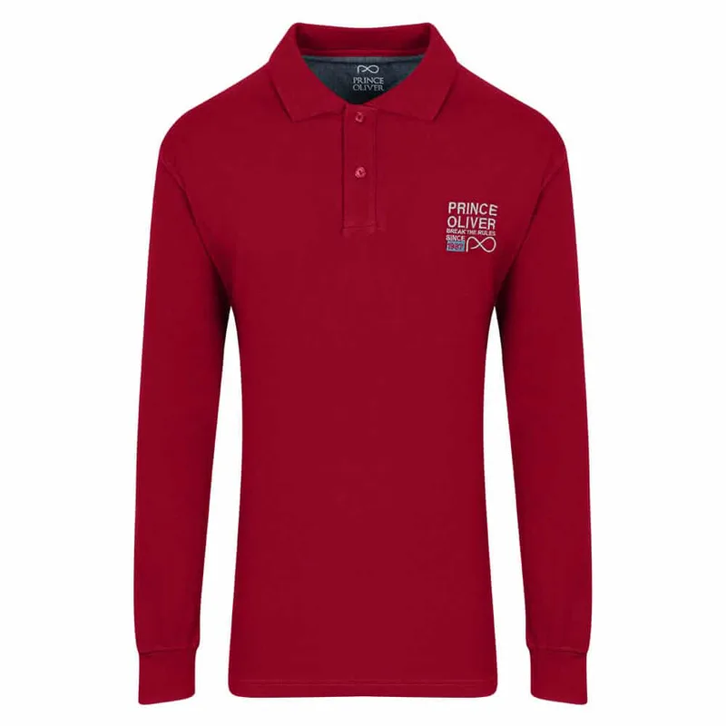 Plus Size Collection Polo Pique Μπορντώ 100% Cotton (Comfort Fit) Μόνο Μεγάλα Μέγεθη