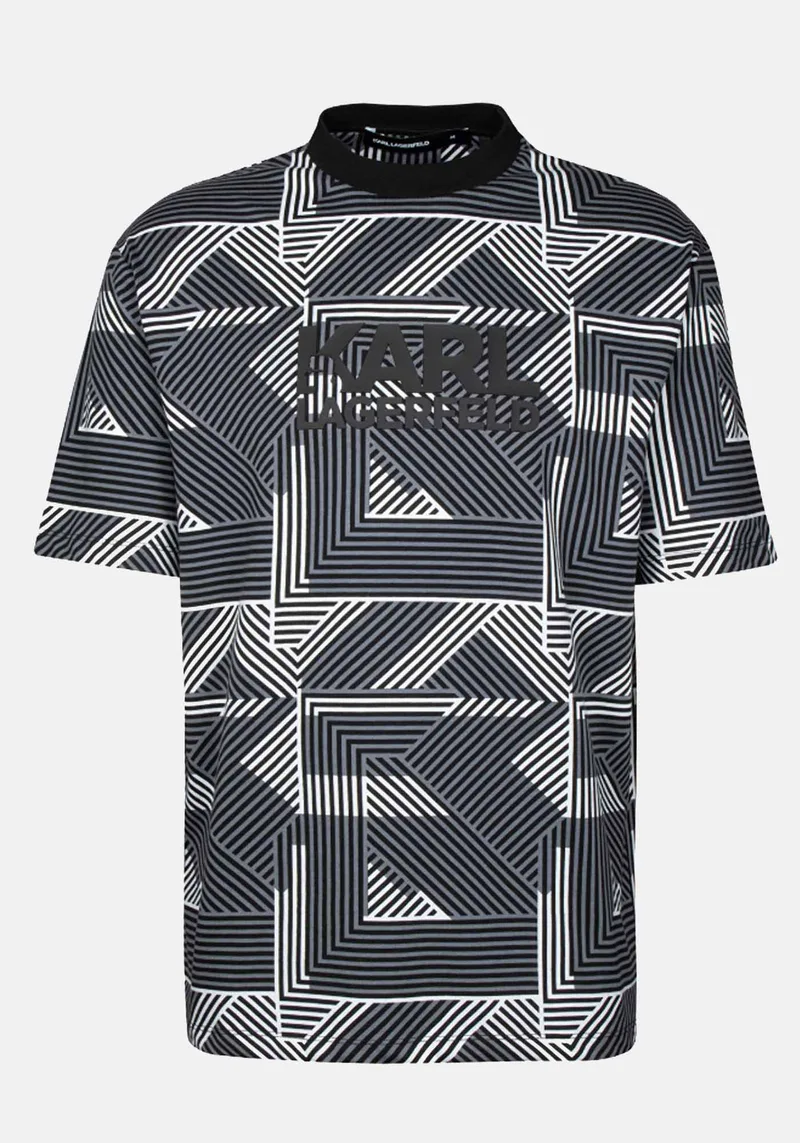 Karl Lagerfeld T Shirt της σειράς Crewneck - 755194 551225 990 Black