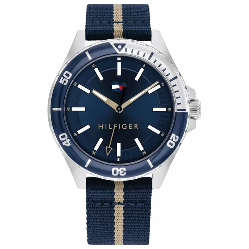 TOMMY HILFIGER Logan Blue Fabric Strap 1792011