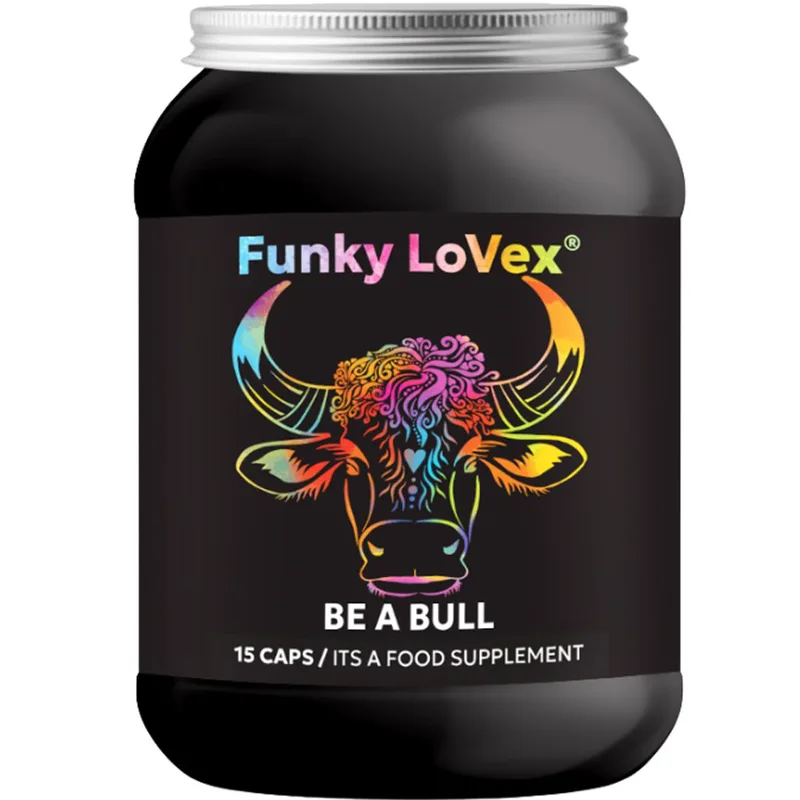 LoVex Funky Be a Bull Συμπλήρωμα Διατροφής Εκχυλίσματος Βοτάνων, Αμινοξέων & Μετάλλων για Ενίσχυση της Ανδρικής Δύναμης & Απόδοσης 15caps