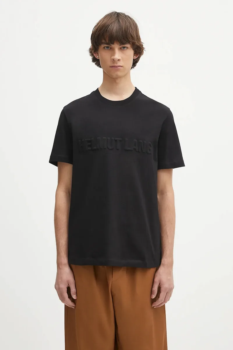 Βαμβακερό μπλουζάκι Helmut Lang EMBOSSED.TEE.ROUNDED