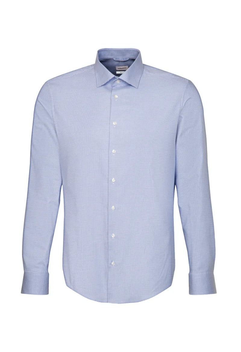 ΑΝΔΡΙΚΟ ΜΑΚΡΥΜΑΝΙΚΟ ΠΟΥΚΑΜΙΣΟ NEW KENT 108 SEIDENSTICKER REGULAR FIT ΜΠΛΕ