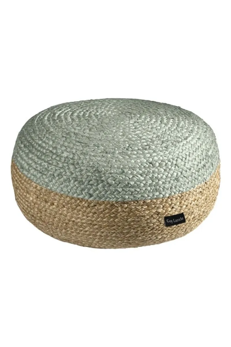 Πουφ Απο Γιουτα Double Aqua Guy Laroche 50x50x25cm Μονόχρωμο