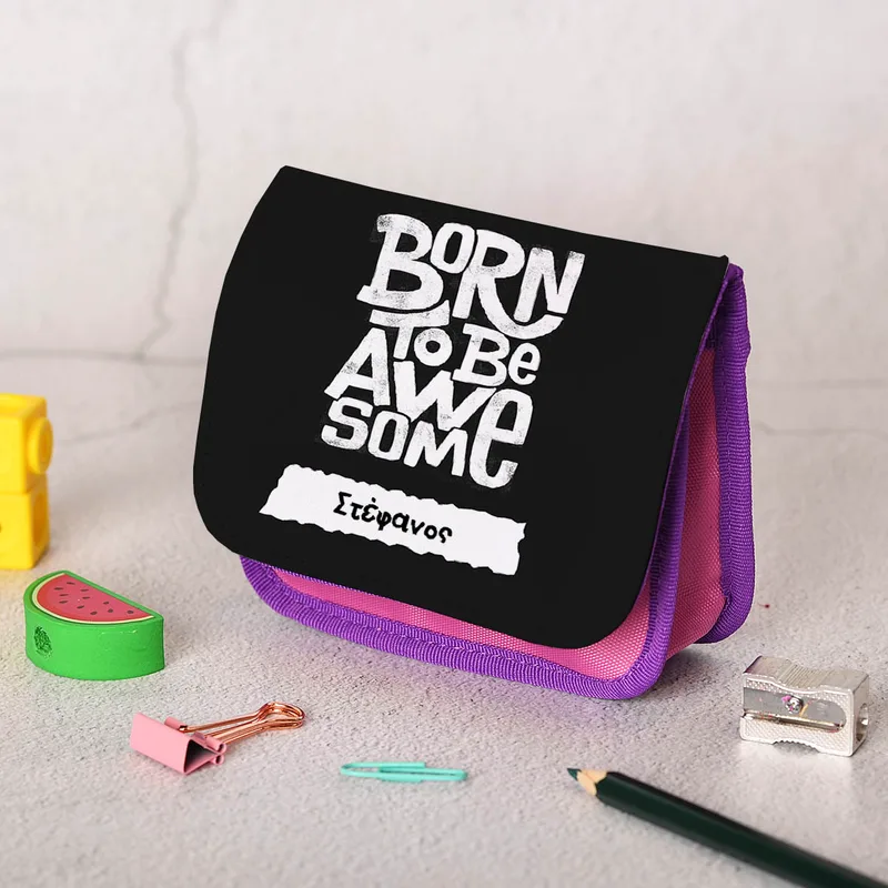 Born To Be Awesome - Πορτοφόλι Παιδικό - Μωβ/Ροζ