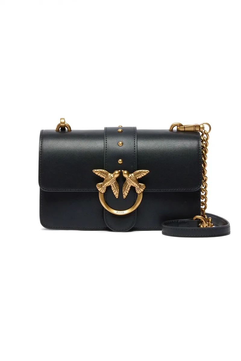 PINKO ΤΣΑΝΤΑ LOVE ONE MINI ST. VITELLO SETTA ΜΑΥΡΗ