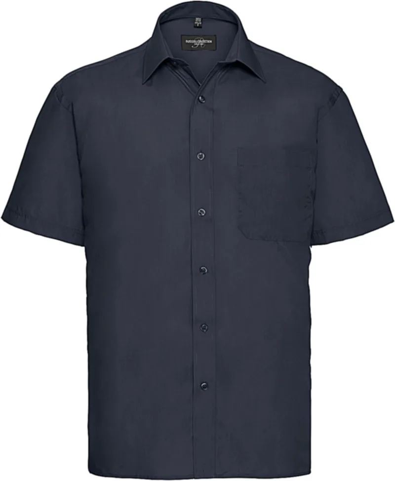 Ανδρικό Κοντομάνικο Πουκάμισο R-935M-0 Russell Poplin Classic Fit French Navy