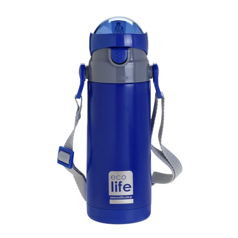 ECOLIFE ΜΕΤΑΛΛΙΚΟ ΘΕΡΜΟΣ ΠΑΙ∆ΙΚΟ 400ml- NAVY BLUE
