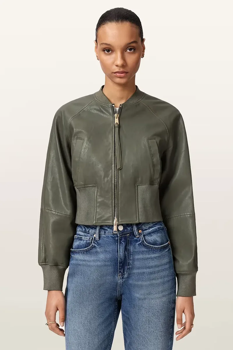 AllSaints bomber γυναικεία δερμάτινη SURI