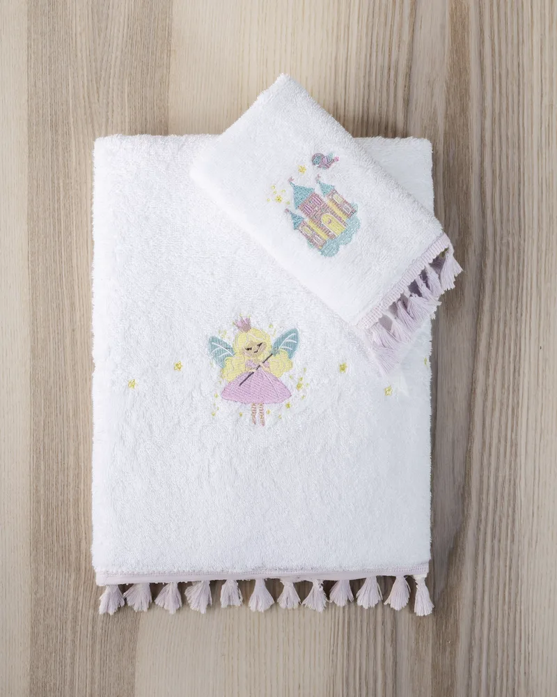 Σετ Παιδικές Πετσέτες 2 Τεμαχίων Nima Fairy Lelly Ροζ 30x50,70x140