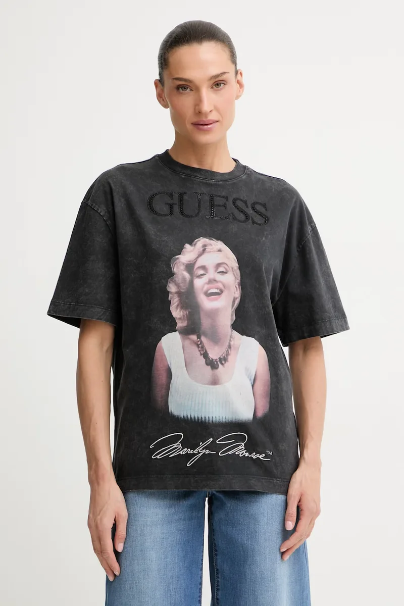 Guess oversize t-shirt γυναικείο βαμβακερό MARILYN MONROE