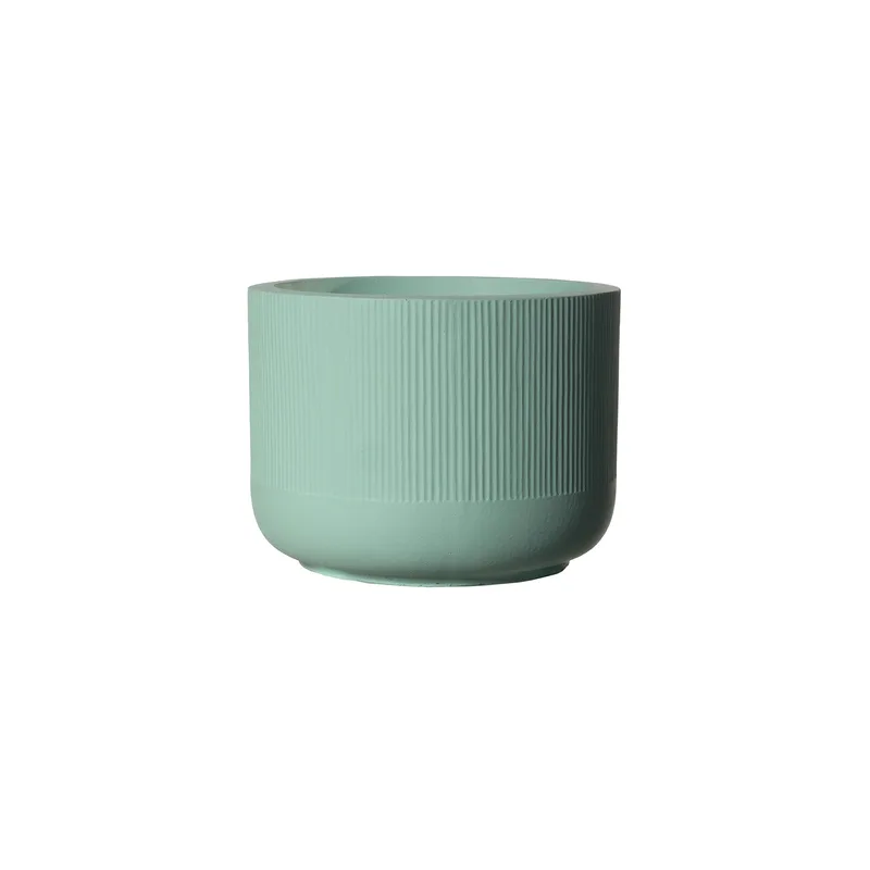 Supergreens Γλάστρα Πήλινη Οβάλ "Petal" Πράσινο Ανοιχτό S 28x28x21 εκ.