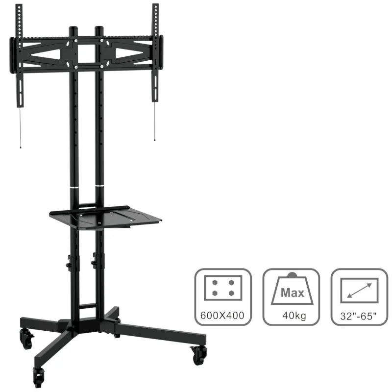 Βάση Τηλεόρασης Τροχήλατη 32"-65" Vesa 600x400 OSIO OSM-7865