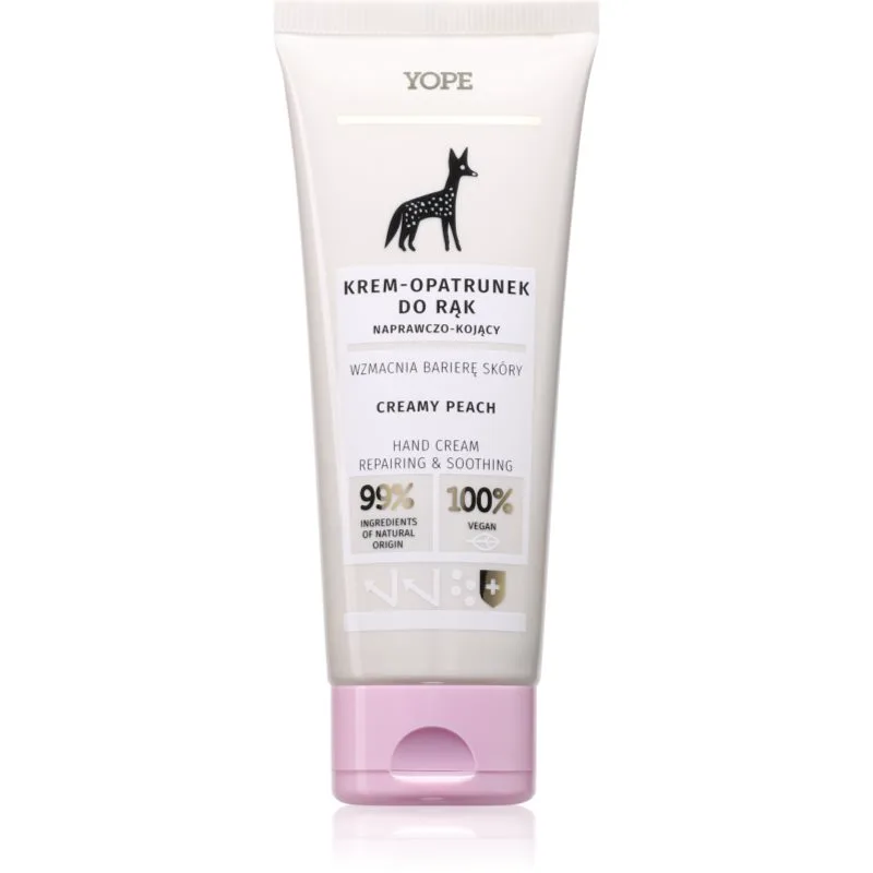 Yope Creamy Peach εντατικά ενυδατική κρέμα για τα χέρια 50 ml