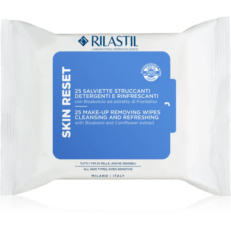 Rilastil Skin Reset καθαριστικά μαντηλάκια και ντεμακιγιάζ 25 τμχ