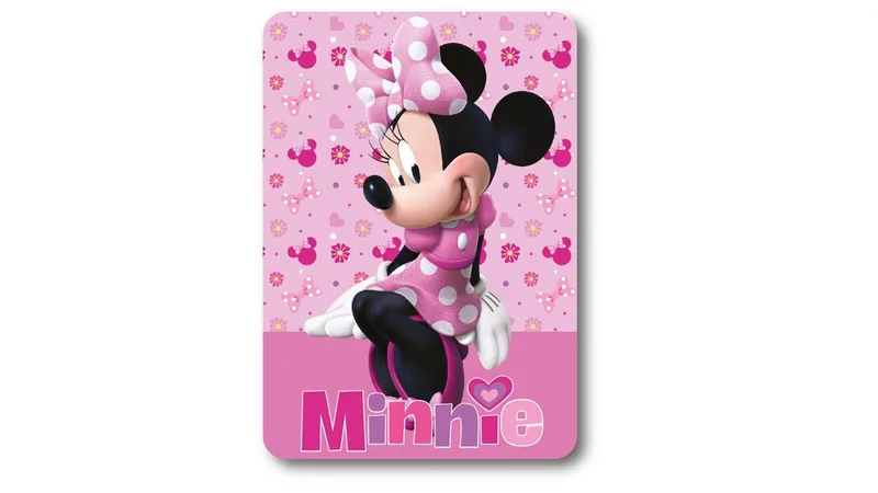 Κουβέρτα Κούνιας Fleece 100x140εκ. Disney Home Minnie 37 Ροζ Digital Print DimCol