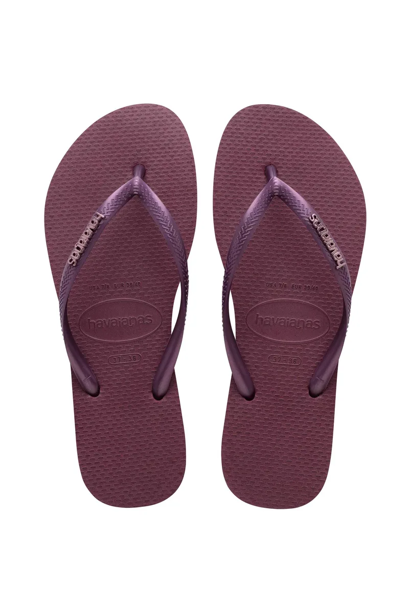 Havaianas γυναικείες σαγιονάρες "Slim Logo Metallic" - 4119875 Μοβ Σκούρο