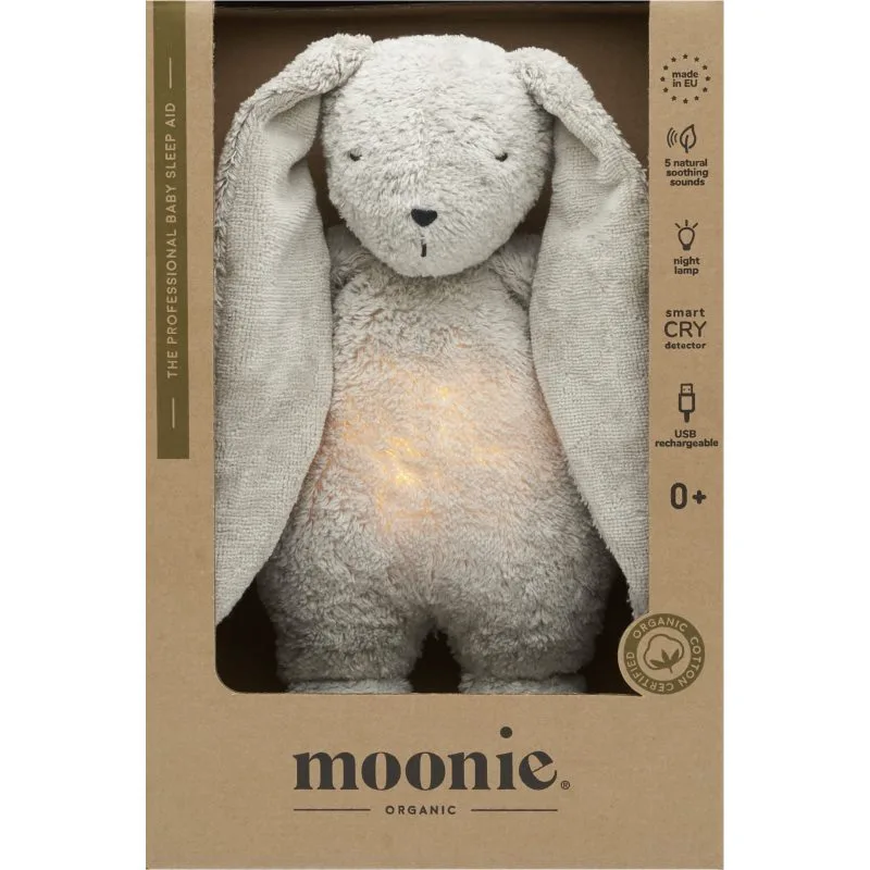 Moonie The Humming Friend 2.0 Organic Grey νάνι αγκαλιάς με μελωδία 1 τμχ