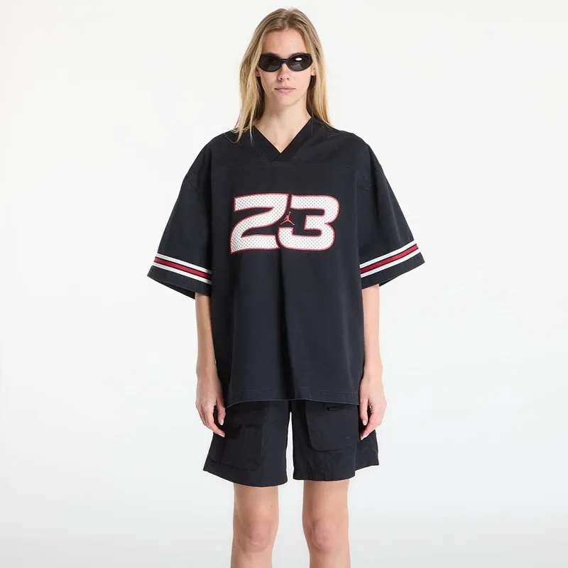 T-shirt Jordan Flight Women's Woven Jersey Top Black XL