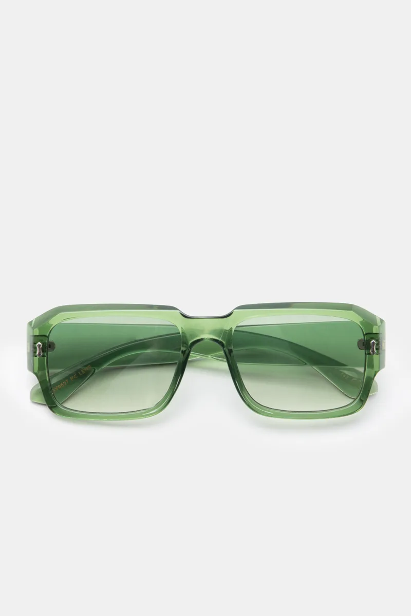 Γυαλιά Ηλιού Geometric Square Bold Frame - Πράσινο