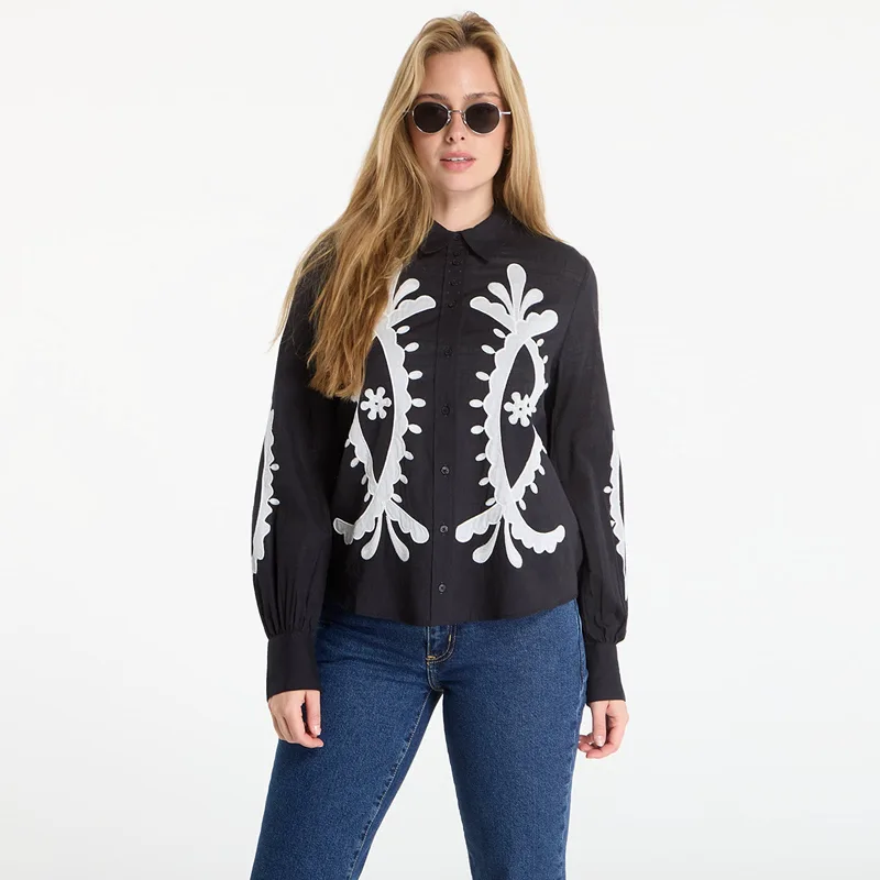 Πουκάμισο Desigual Cam Flora Shirt Black XS