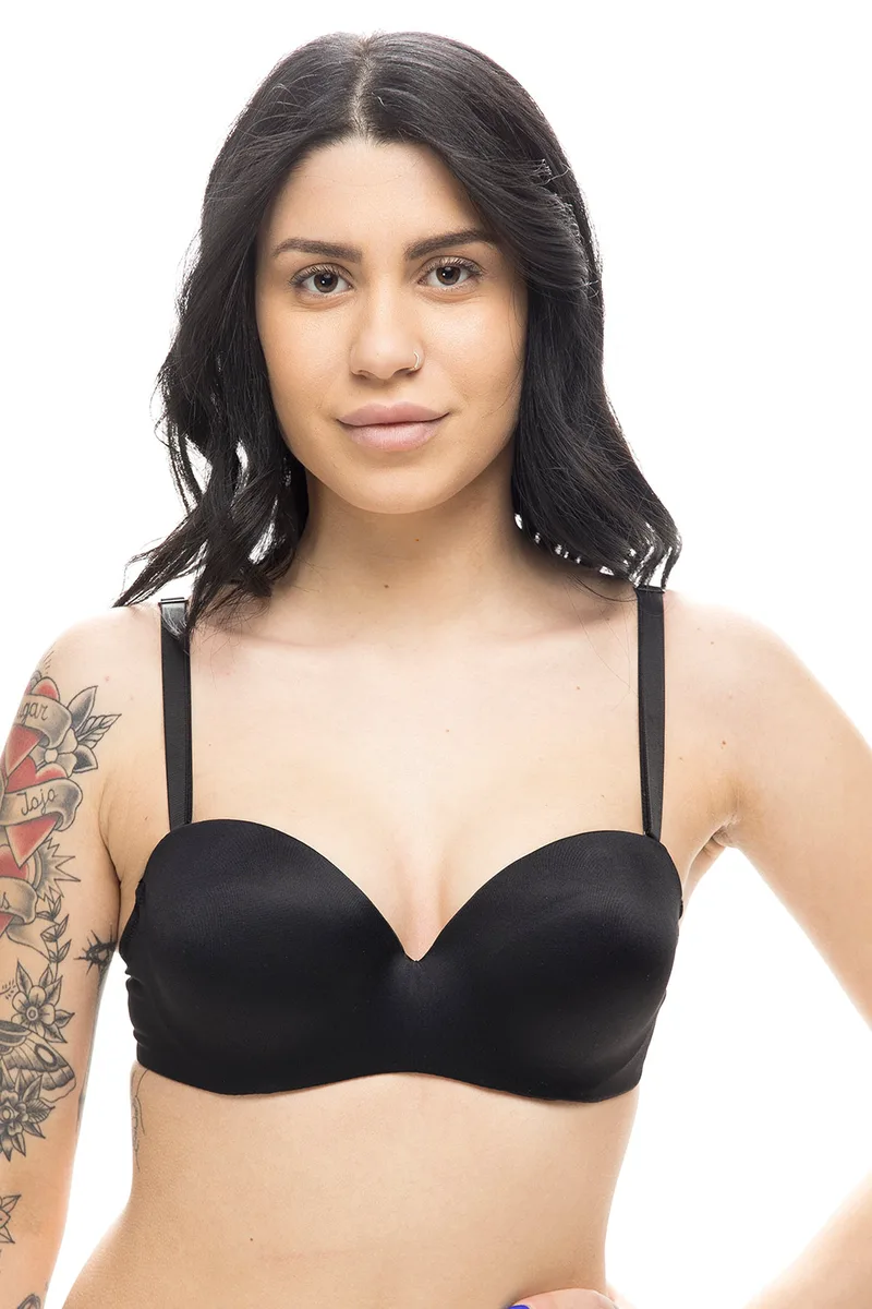 Γυναικείο σουτιέν Strapless Push Up με μπανέλα (B Cup)-33-6025b
