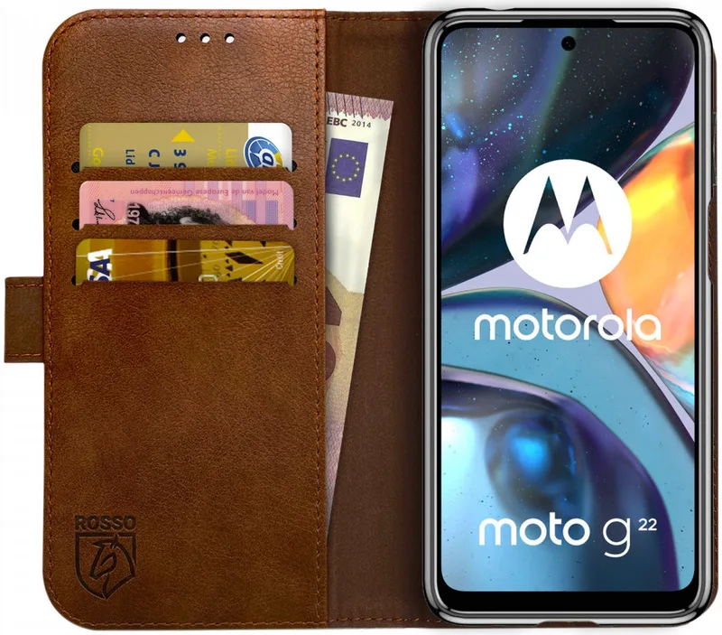 Κόκκινο Element PU Θήκη Πορτοφόλι Motorola Moto G22 - Brown (8719246358432)