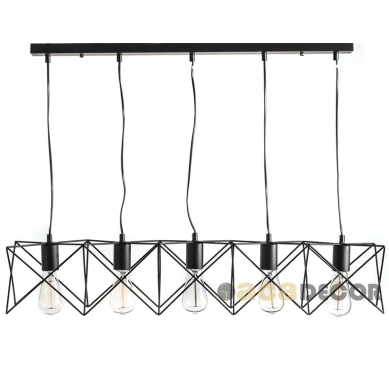 Φωτιστικό Οροφής Πολύφωτο Aca Andy KS1462P5BK Black