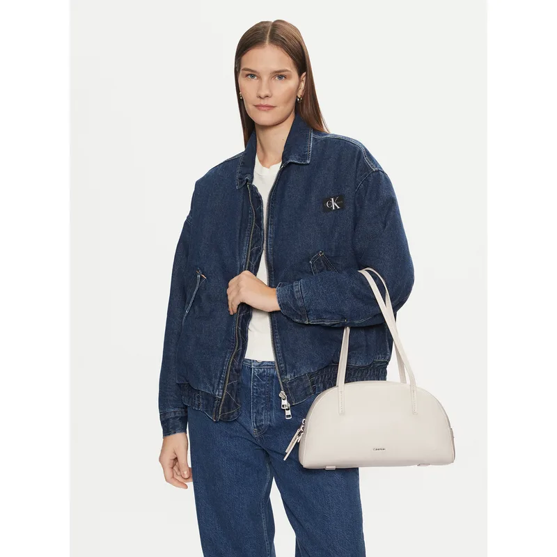 Τσάντα Calvin Klein Ck Glide Elongated Shoulder Bag K60K612819 Λευκό