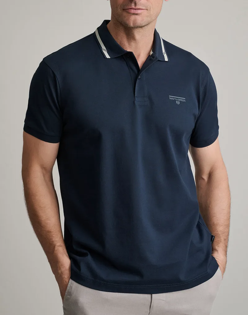 NAVY&GREEN ΜΠΛΟΥΖΑ ΠΟΛΟ 24EY.040/1PL-MARINE BLUE DarkBlue