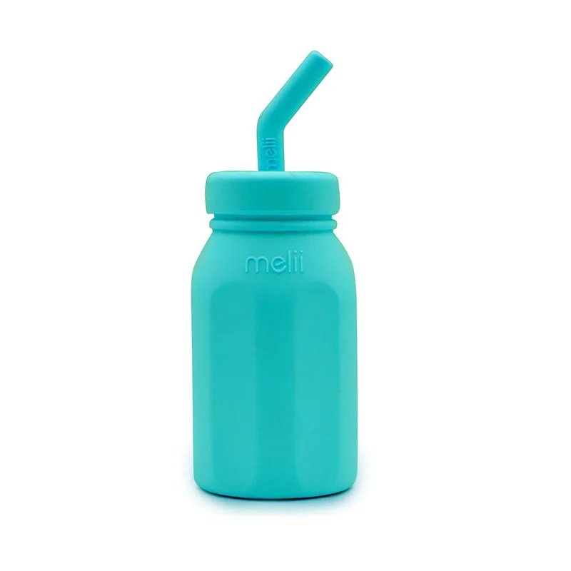 Παγούρι 230ml Με Καλαμάκι Melii Μπλε 20510