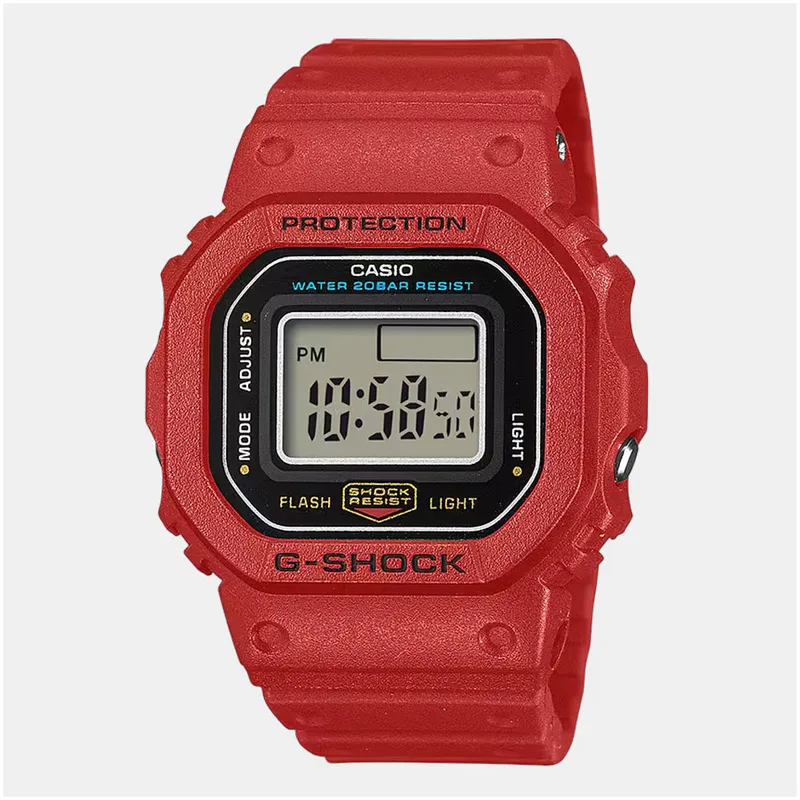 CASIO G-SHOCK Red Rubber Strap Ring Watch DWN-5600-4E